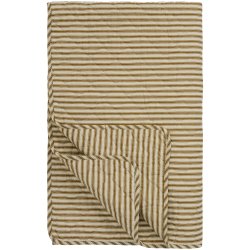 Quilt t�ppe - sand m/sennepgule striber