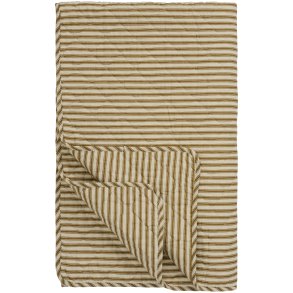 Quilt t�ppe - sand m/sennepgule striber
