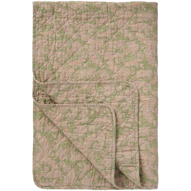 Quilt tppe - m/grnt og rosa paisleymnster