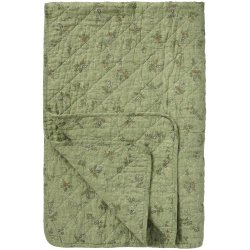 Quilt tppe - grn m/blomsterranker