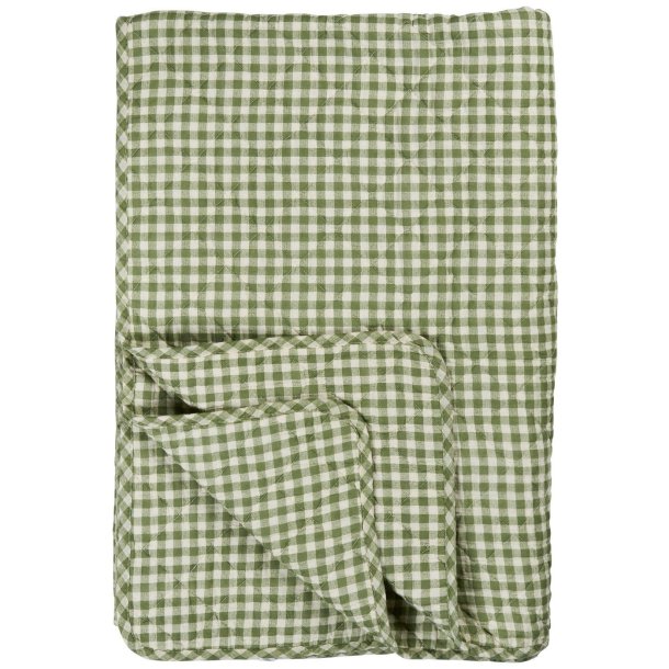 Quilt tppe - grn m/naturfarvede sm tern