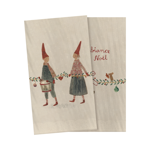 Serviet - julemotiv - 20 stk - large