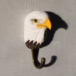 Hvidhovedet hav�rn - knage - tr�/metal