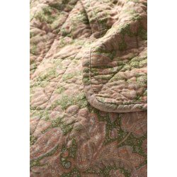 Quilt tppe - m/grnt og rosa paisleymnster
