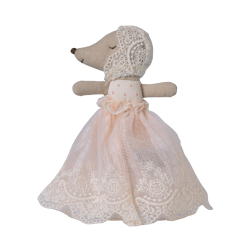 Baby Mus i d�bskjole - rosa.