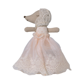 Baby Mus i d�bskjole - rosa.