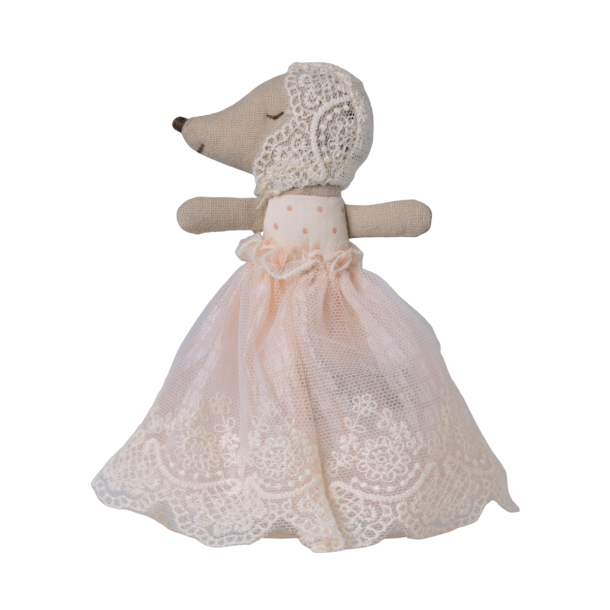 Baby Mus i d�bskjole - rosa.