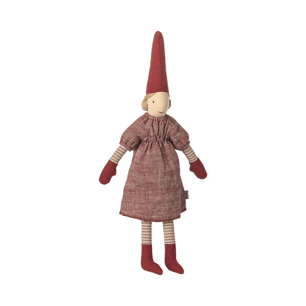 Mini Nisse, str. 2 - Pige - Rd kjole. Forudbestil her! Levering medio oktober.