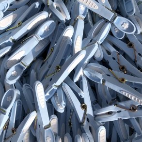 12 stk tjklemmer - hvid/lys bl