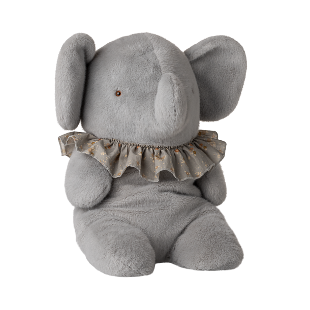 Stor plys Elefant - gr�bl�