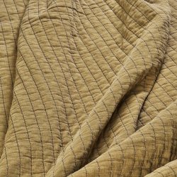 Sengetppe - Mustard gold, grey