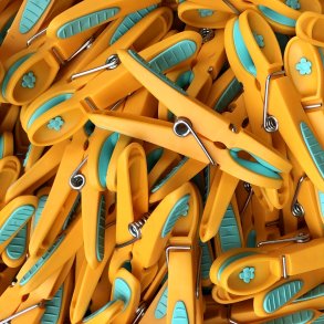 12 stk tjklemmer - orange/grn