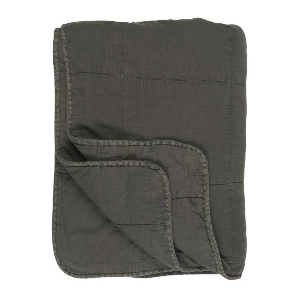 Vintage quilt sengetppe - thunder grey 