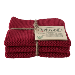 3 karklude - mrk rd - kologisk bomuld