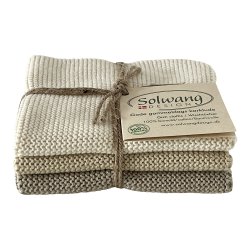 3 karklude - natur - kologisk bomuld