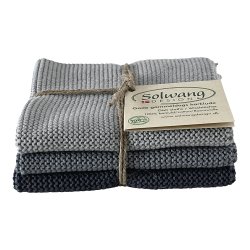 3 karklude - stormbl nuancer - kologisk bomuld