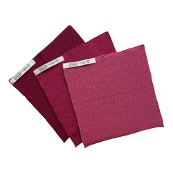 3 karklude - rde nuancer - kologisk bomuld