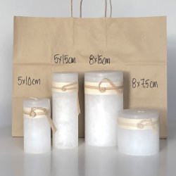 Paraffin lys - vlg variant - burnt oliven