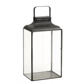 Slges i kun grdbutikken! Lanterne - antik sort - 499,-