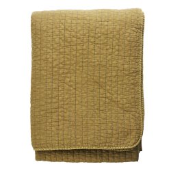 Sengetppe - Mustard gold, grey