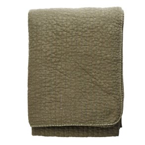 Sengetppe -  Khaki, dark green