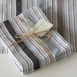 3 Viskestykker - gr og sort