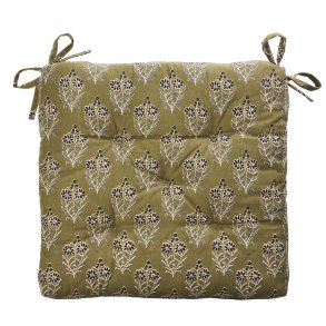 Stolehynde - 45 x 45 cm - oliven/nude/bl�/sort