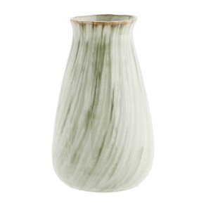 Stribet vase - grn/off white stentj
