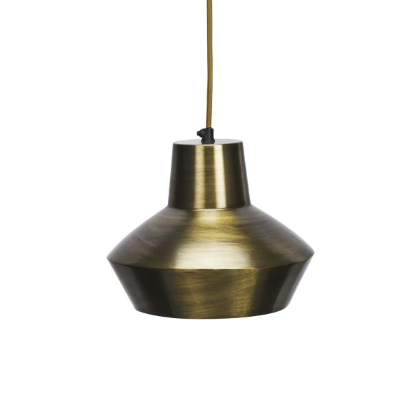 Emalje lampe - messing farvet
