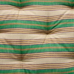 Smal aflang hynde - 45x125 cm - stribet - kamel/gr�n/lilla/gul