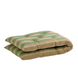 Smal aflang hynde - 45x125 cm - stribet - kamel/gr�n/lilla/gul