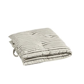Madrasse 60 x 100 cm - stribet -  varm hvid/gr�