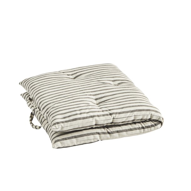 Madrasse 60 x 100 cm - stribet -  varm hvid/gr�