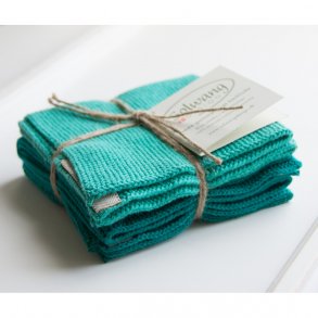 Solwang karklude - petrolfarvet nuancer - kologisk bomuld