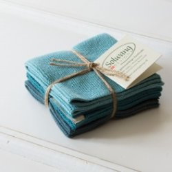 Solwang karklude - azurbl - kologisk bomuld