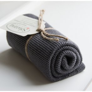 Solwang hndklde - mrk gr - kologisk bomuld