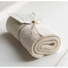 Strikket hndklde - natur